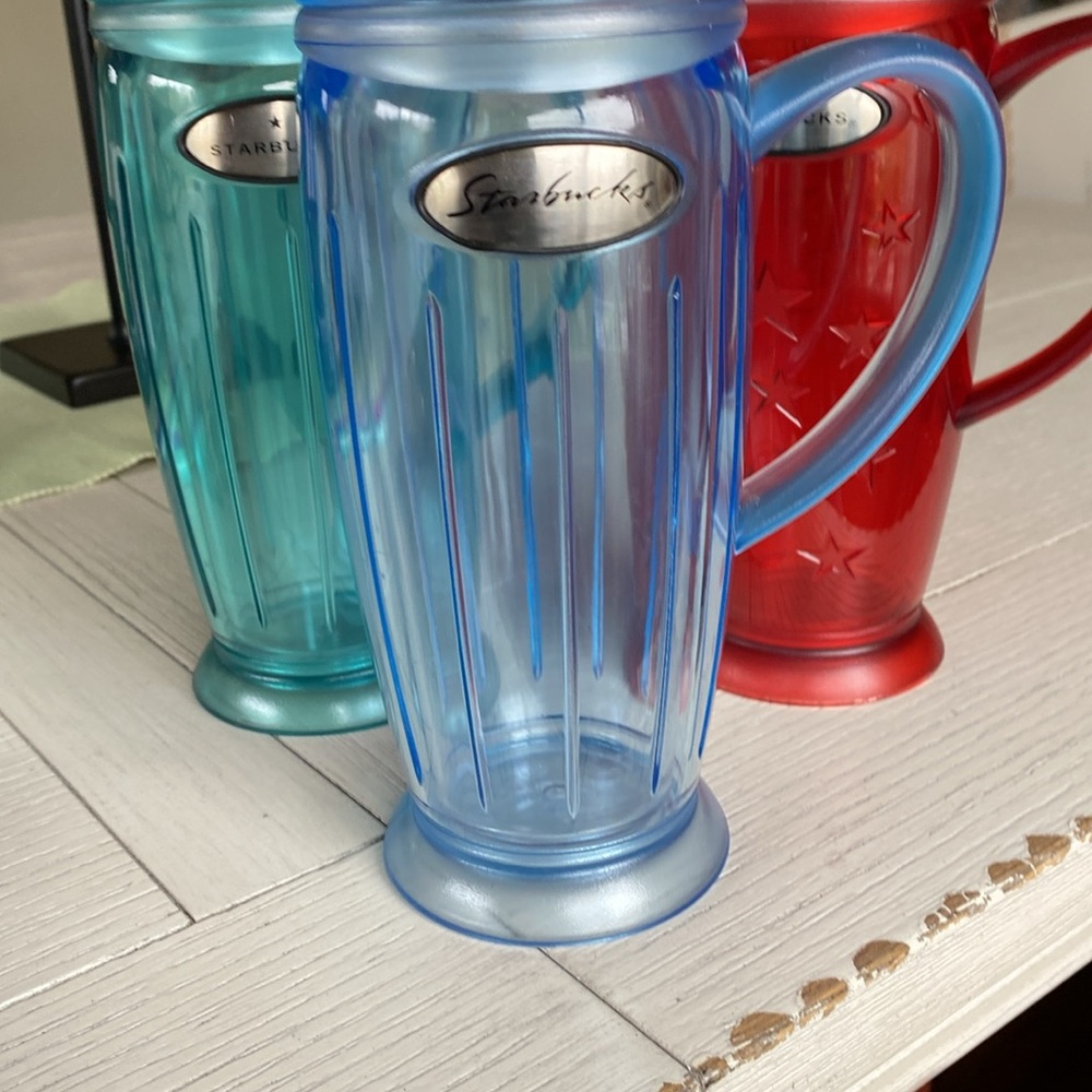 Starbucks 2003 Summer Rocket Tumbler, Trio (3) of Tumblers, Barista Collection